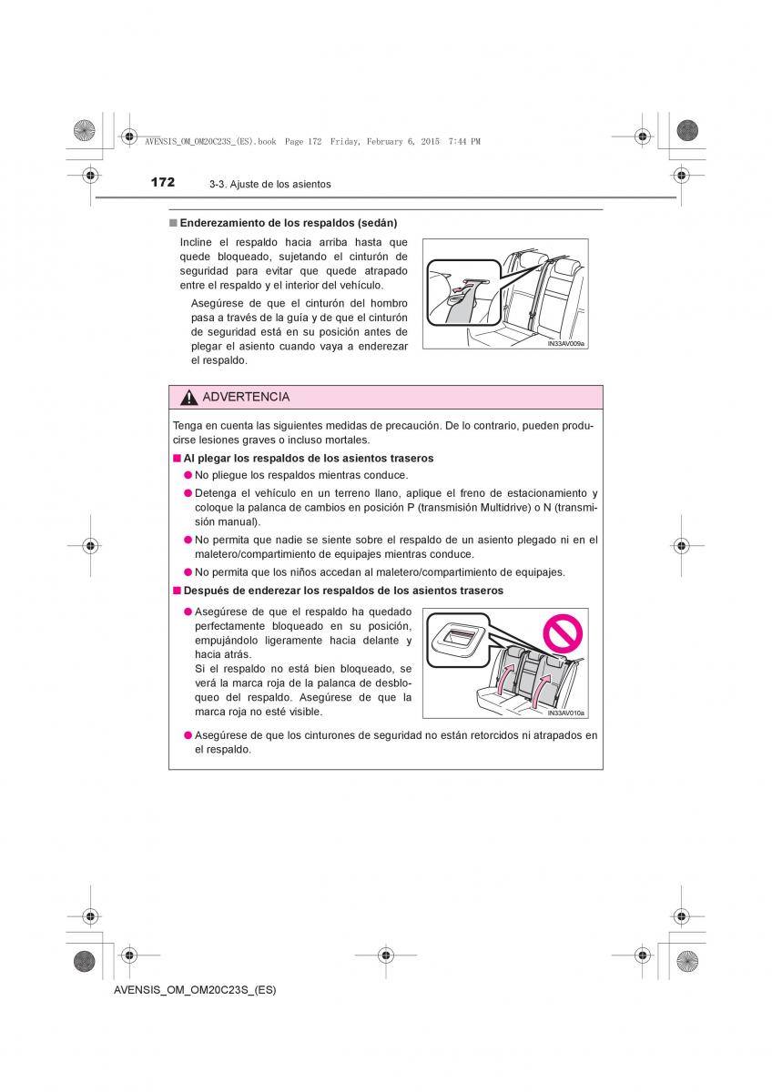 Toyota Avensis IV 4 manual del propietario / page 172