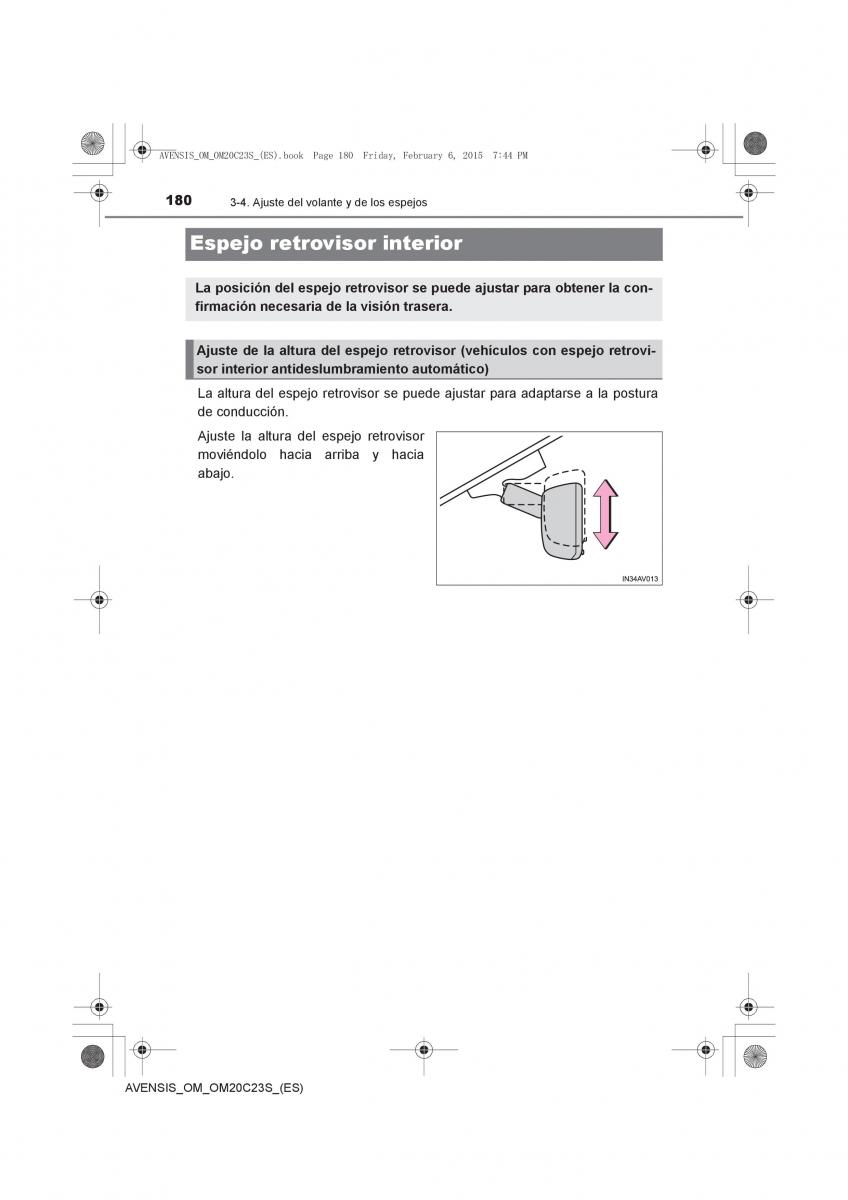 Toyota Avensis IV 4 manual del propietario / page 180