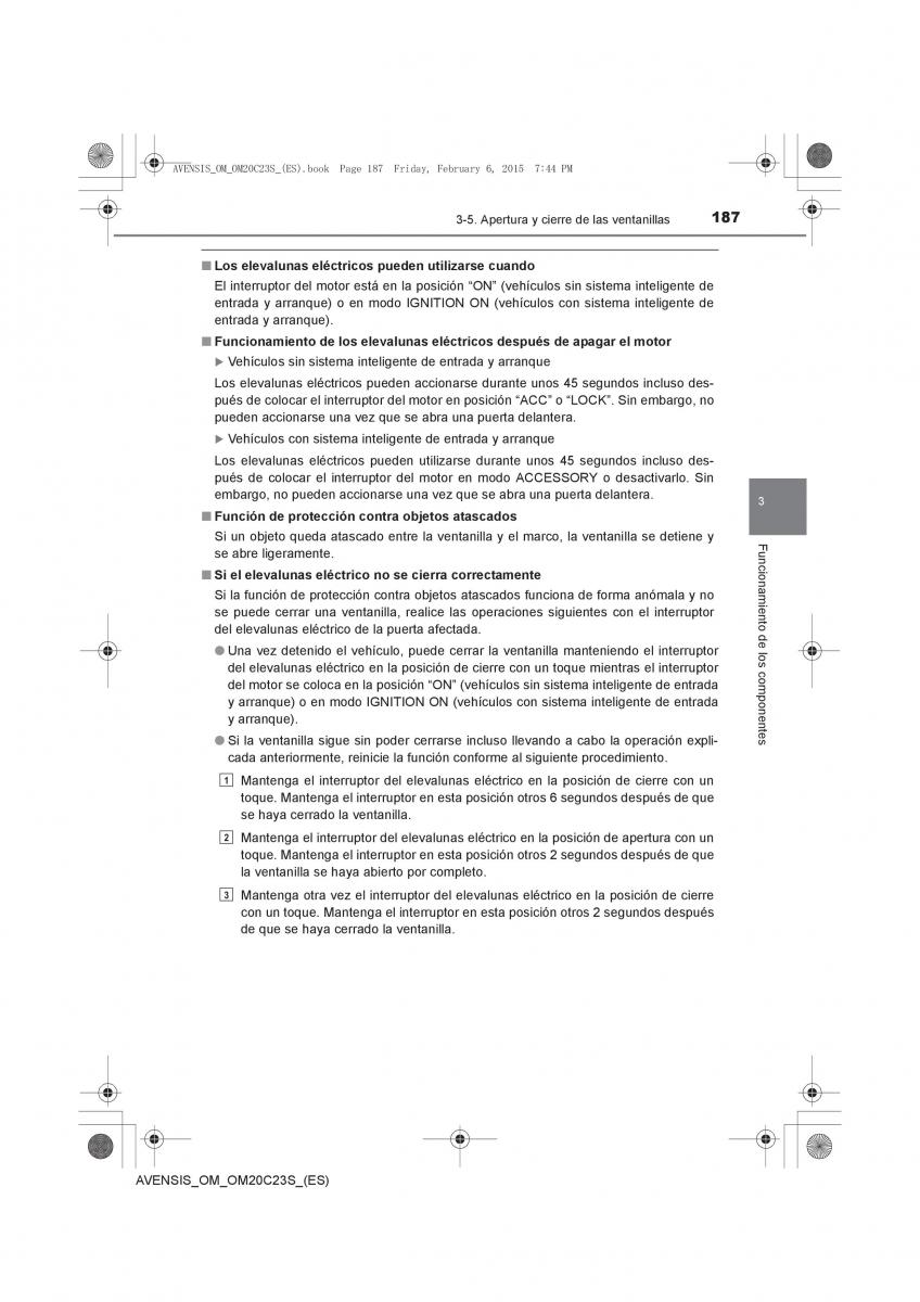 Toyota Avensis IV 4 manual del propietario / page 187