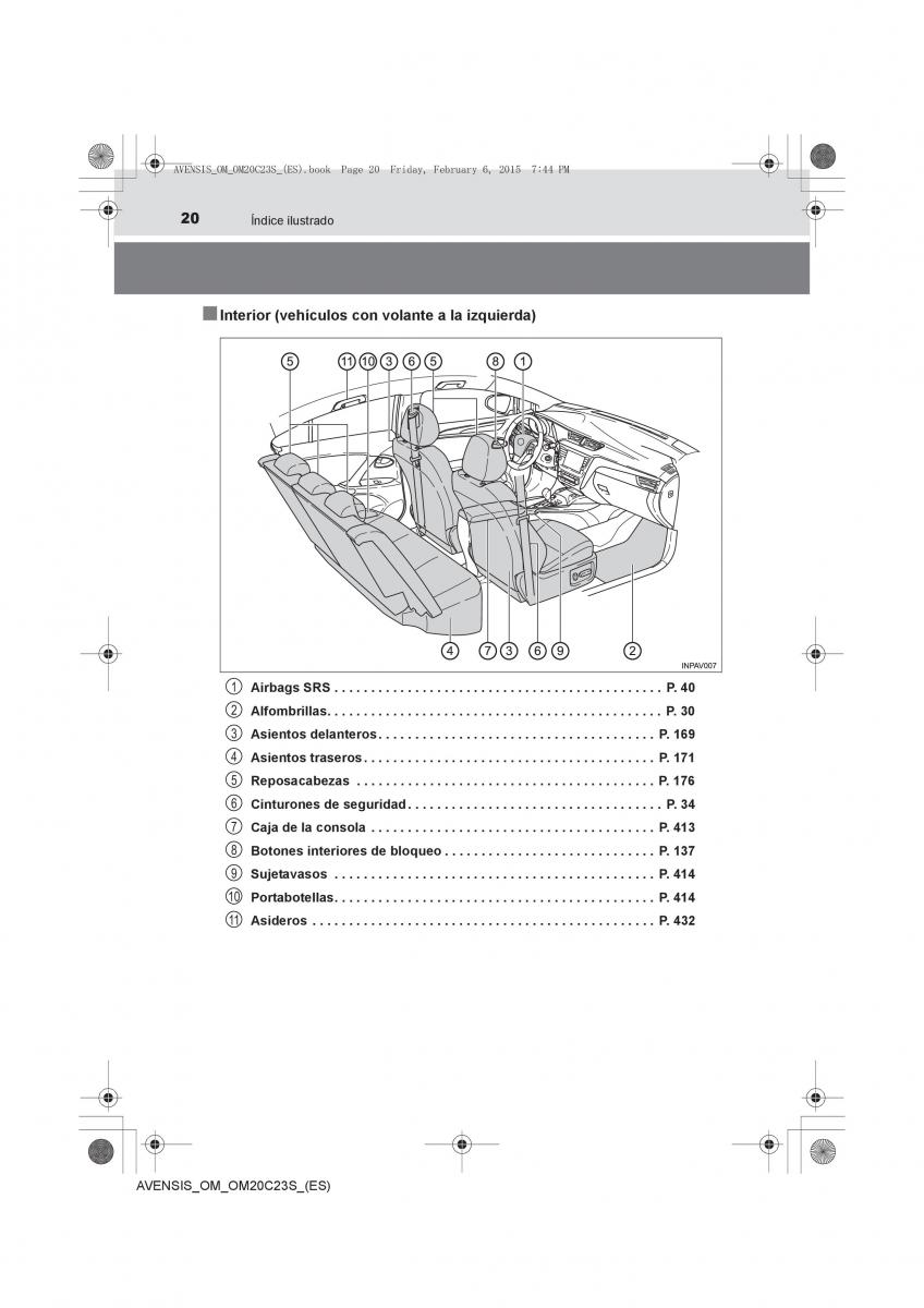 Toyota Avensis IV 4 manual del propietario / page 20