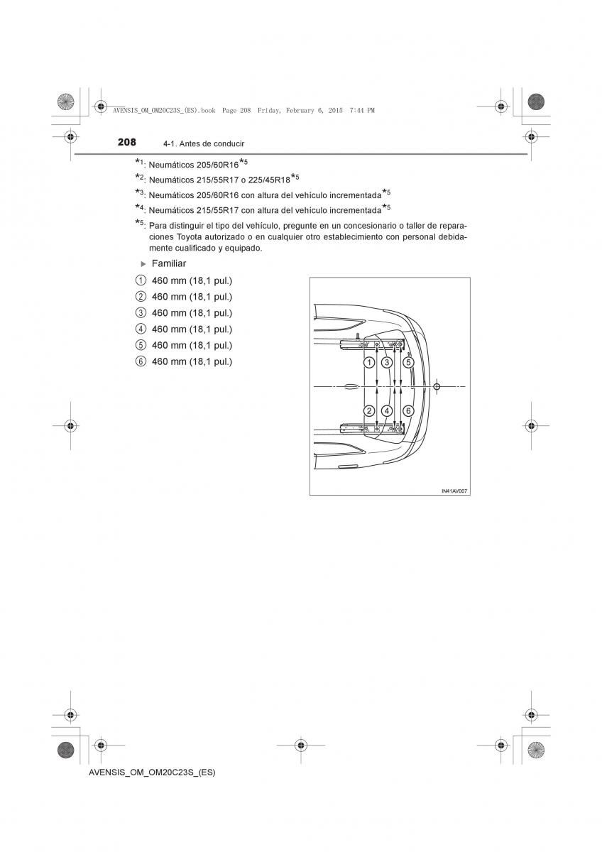 Toyota Avensis IV 4 manual del propietario / page 208