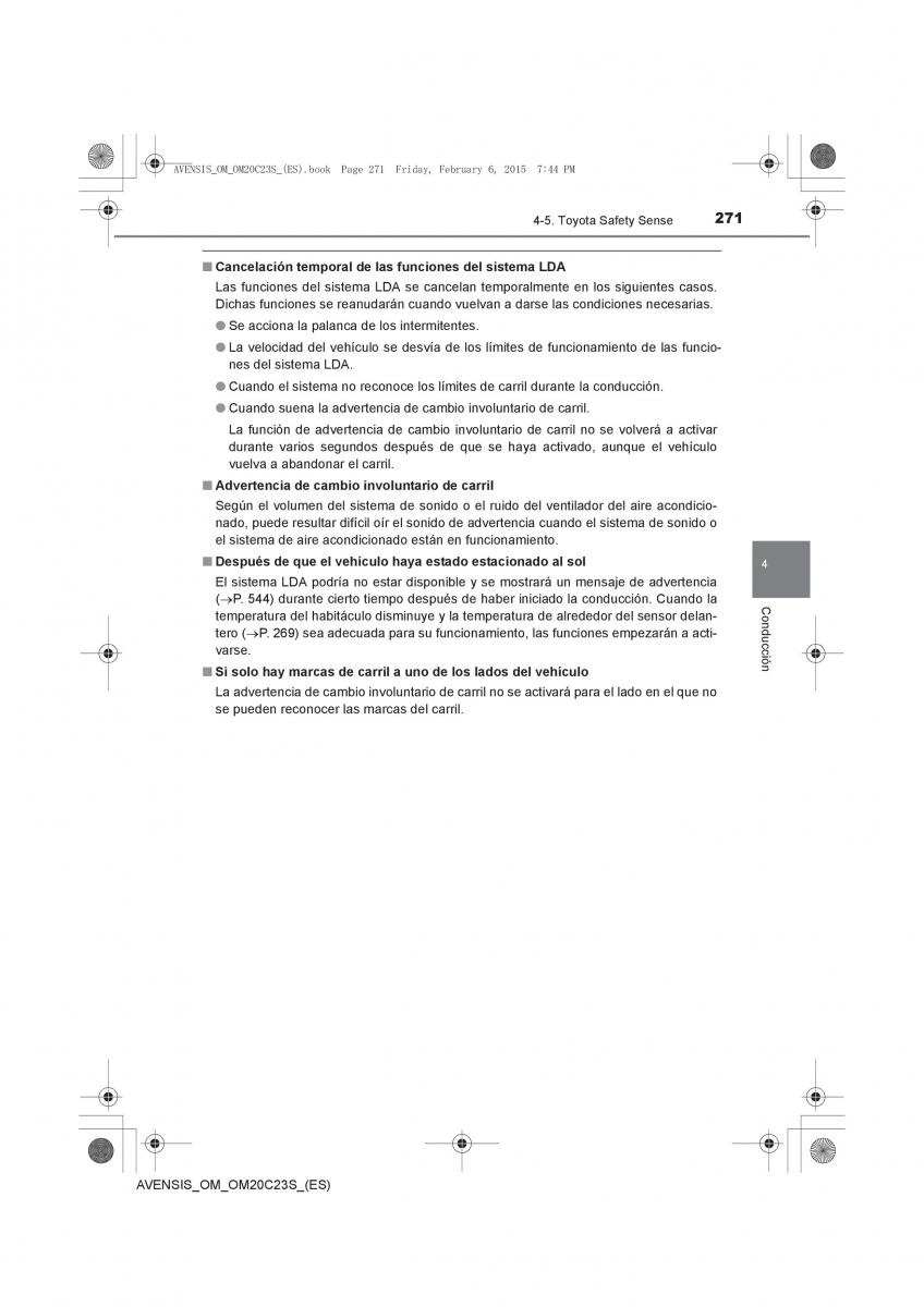 Toyota Avensis IV 4 manual del propietario / page 271