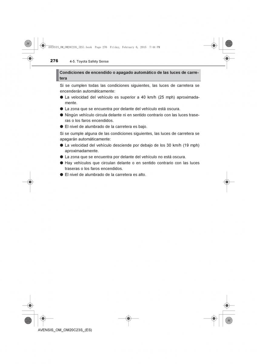 Toyota Avensis IV 4 manual del propietario / page 276