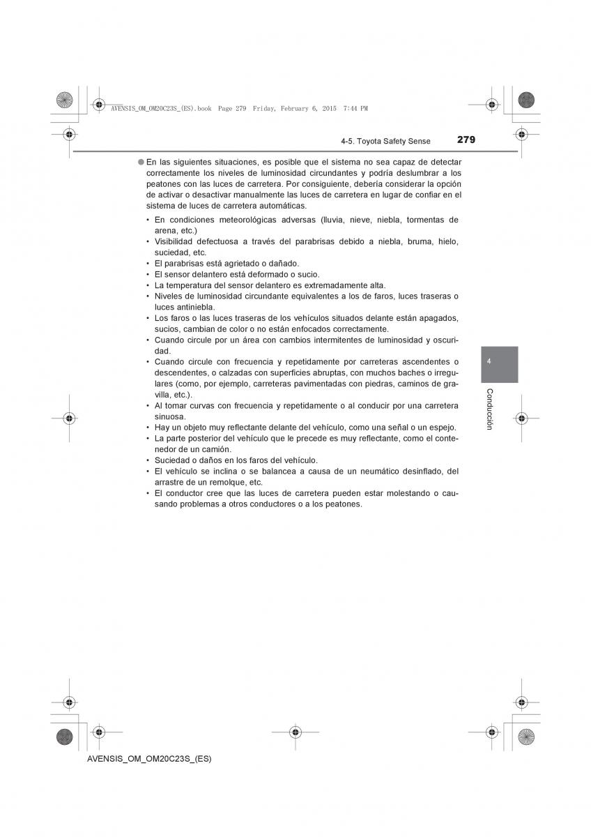 Toyota Avensis IV 4 manual del propietario / page 279