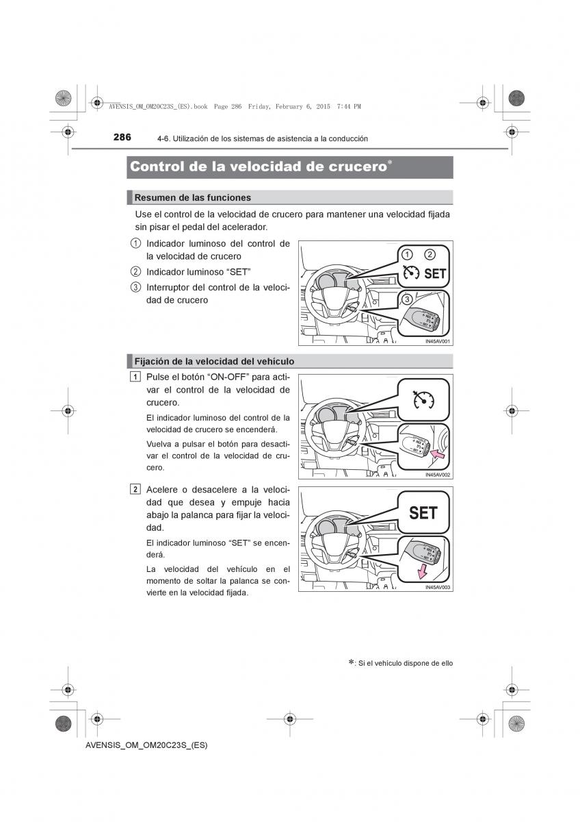 Toyota Avensis IV 4 manual del propietario / page 286