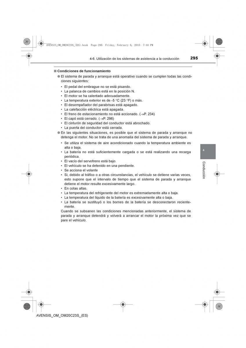 Toyota Avensis IV 4 manual del propietario / page 295