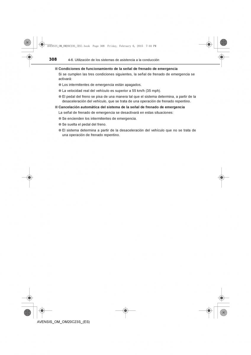 Toyota Avensis IV 4 manual del propietario / page 308