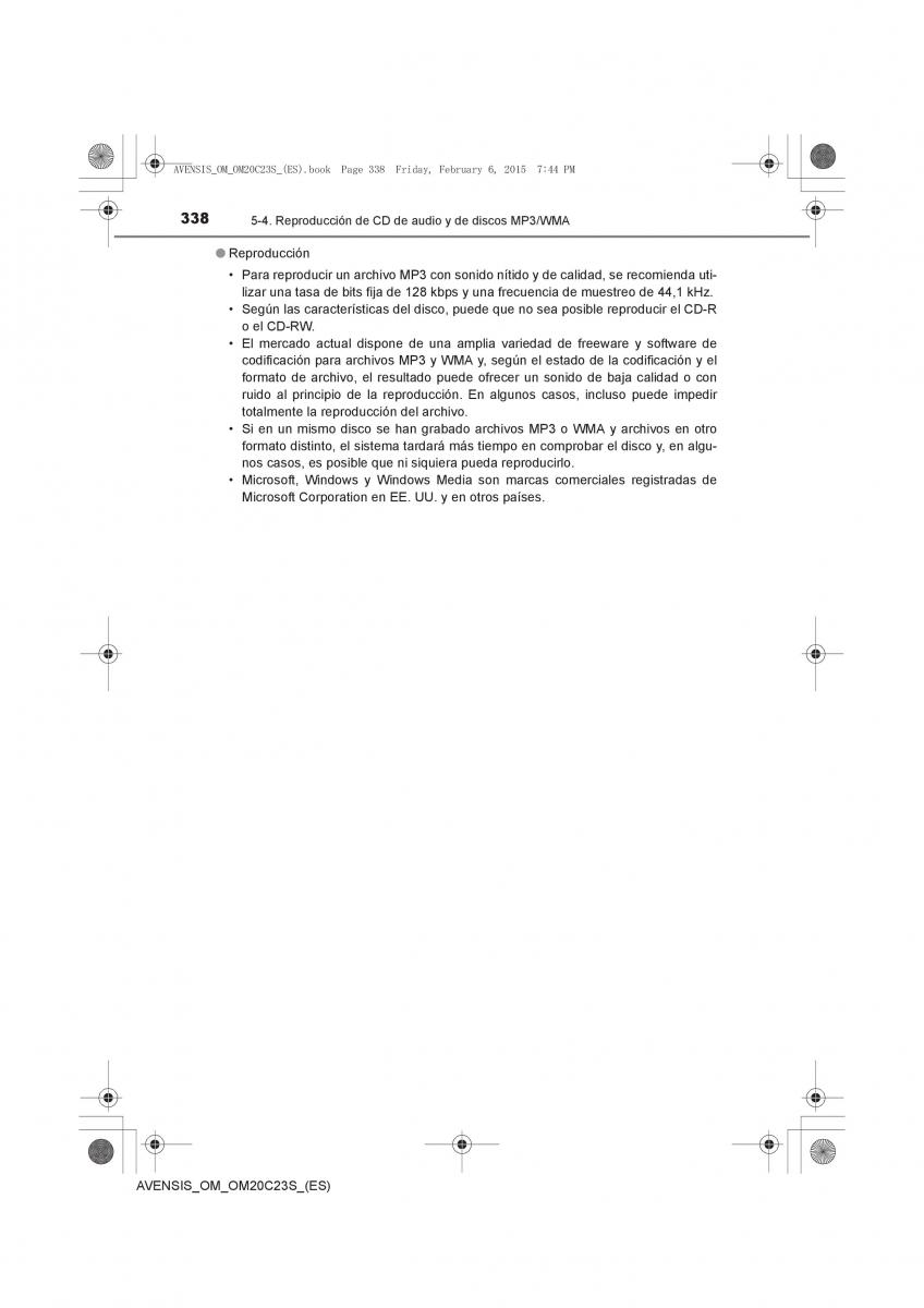 Toyota Avensis IV 4 manual del propietario / page 338