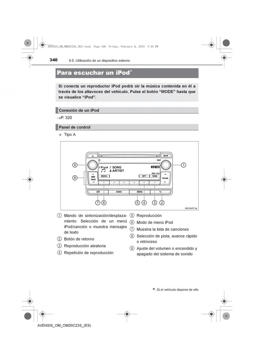 Toyota Avensis IV 4 manual del propietario / page 340