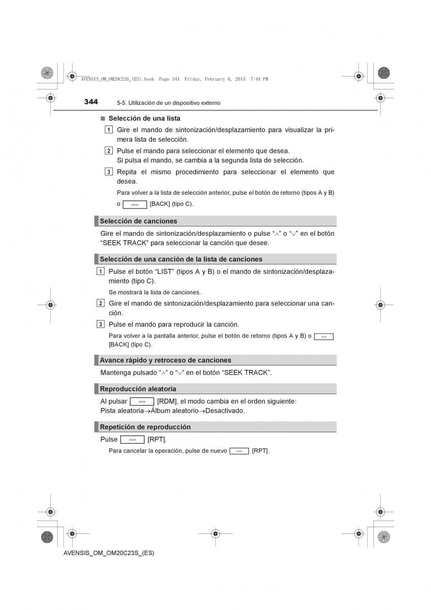 Toyota Avensis IV 4 manual del propietario / page 344