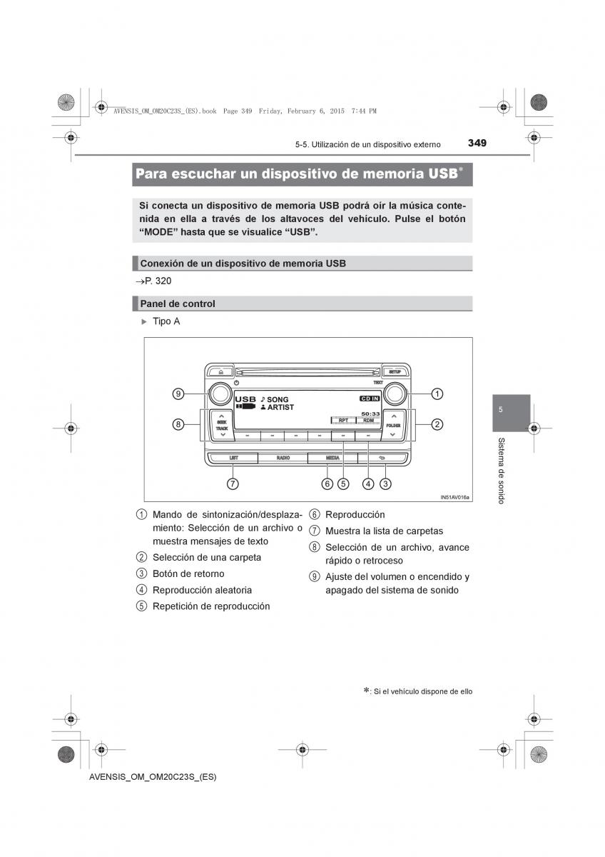 Toyota Avensis IV 4 manual del propietario / page 349