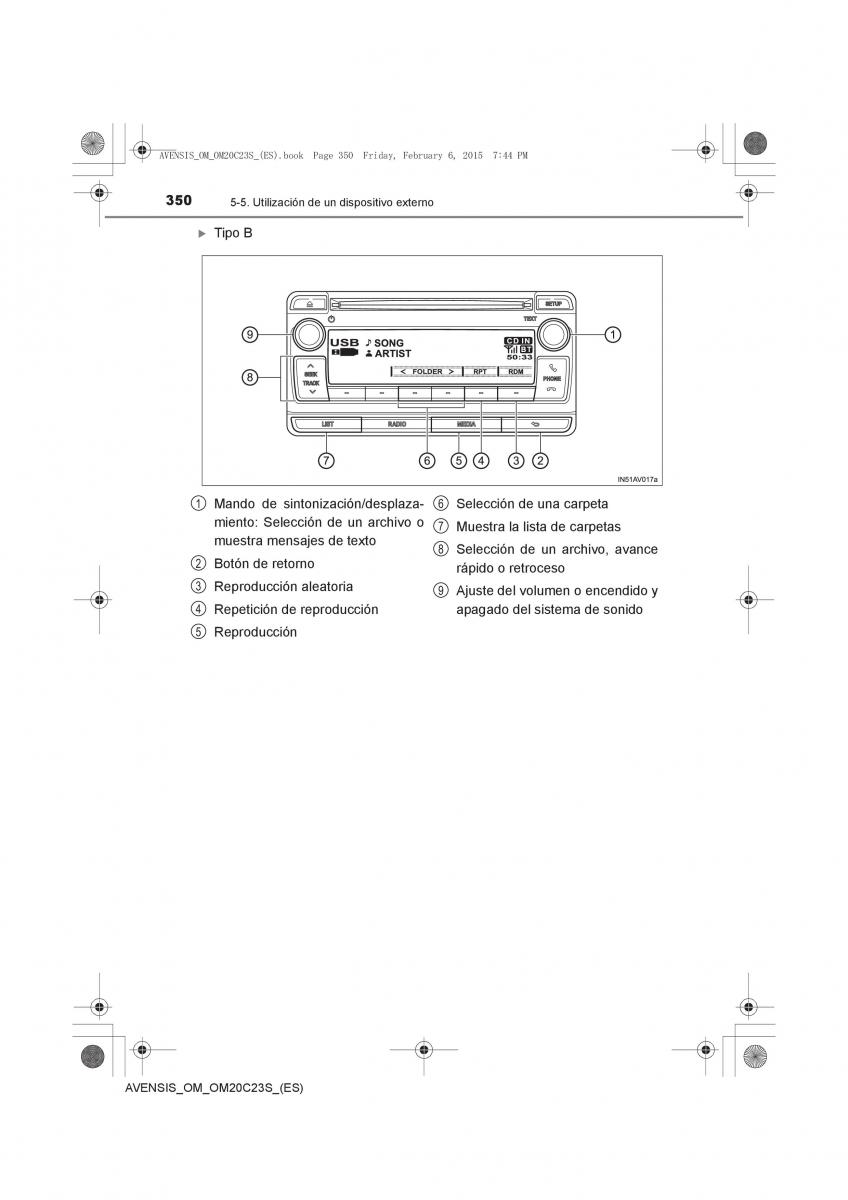 Toyota Avensis IV 4 manual del propietario / page 350