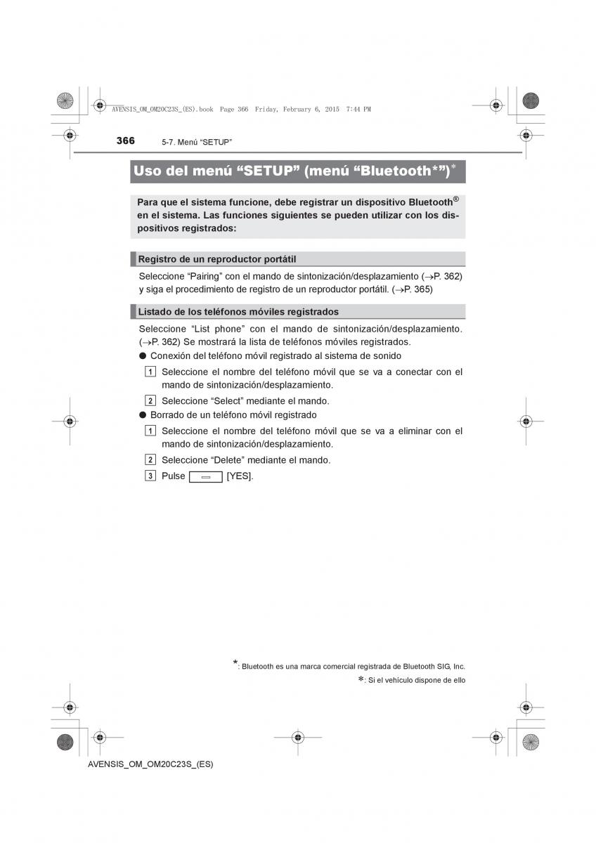 Toyota Avensis IV 4 manual del propietario / page 366