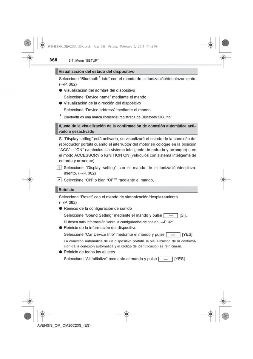 Toyota Avensis IV 4 manual del propietario / page 368