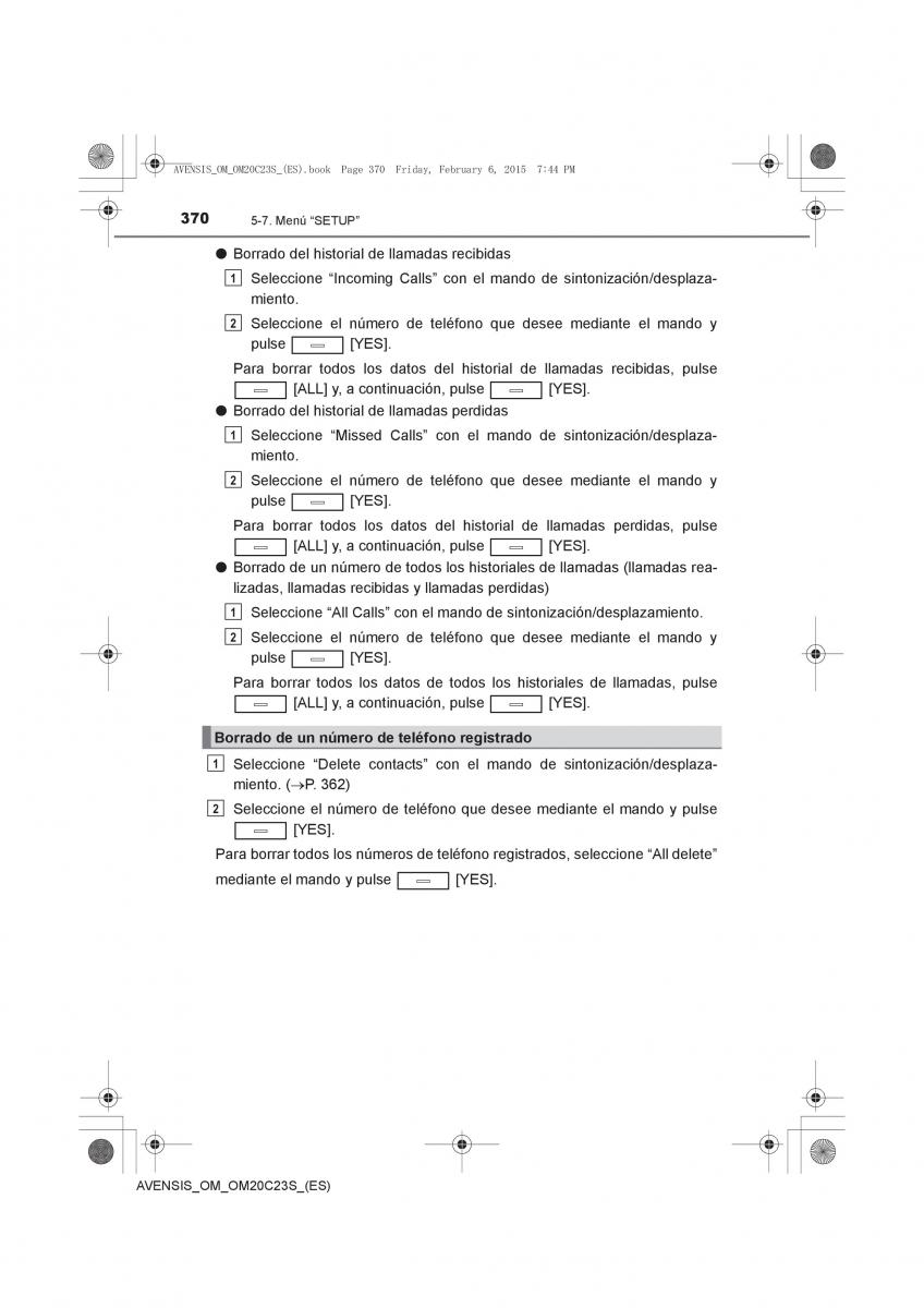 Toyota Avensis IV 4 manual del propietario / page 370