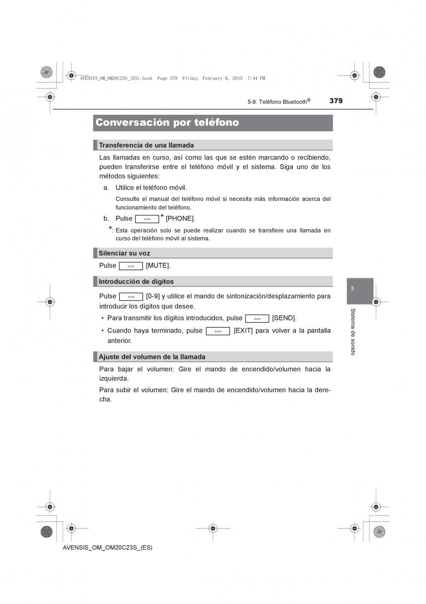 Toyota Avensis IV 4 manual del propietario / page 379