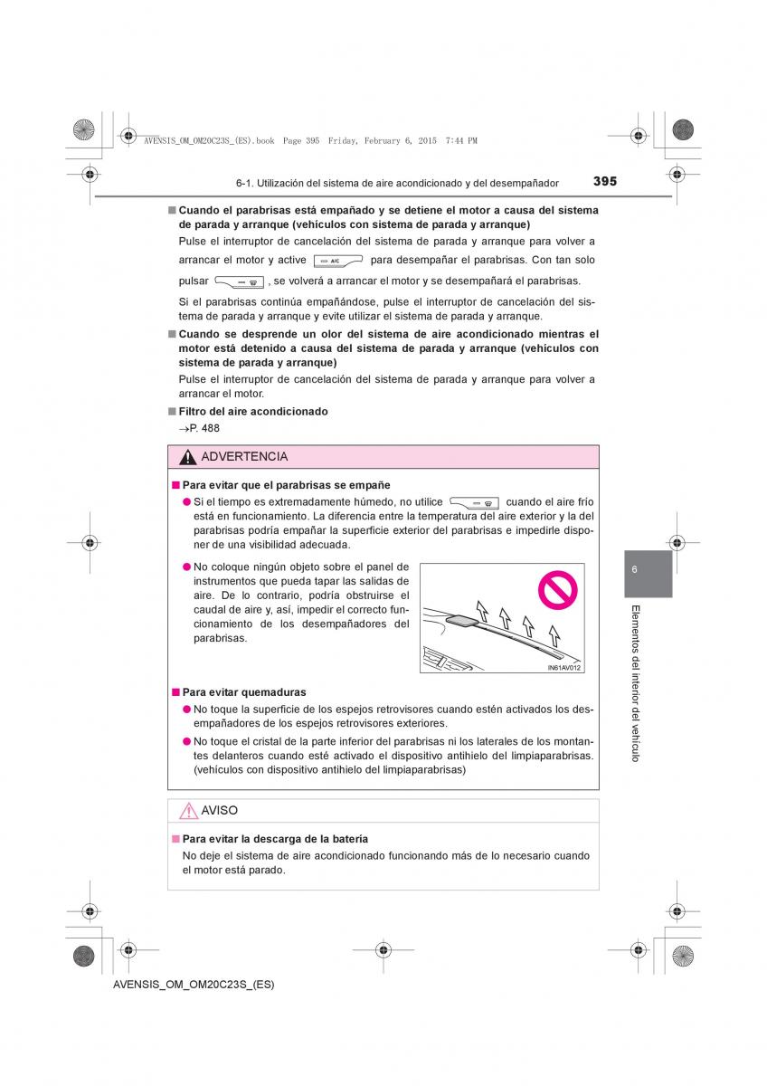 Toyota Avensis IV 4 manual del propietario / page 395