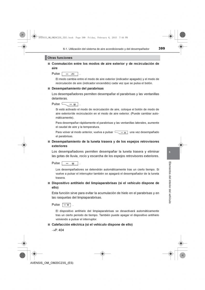 Toyota Avensis IV 4 manual del propietario / page 399