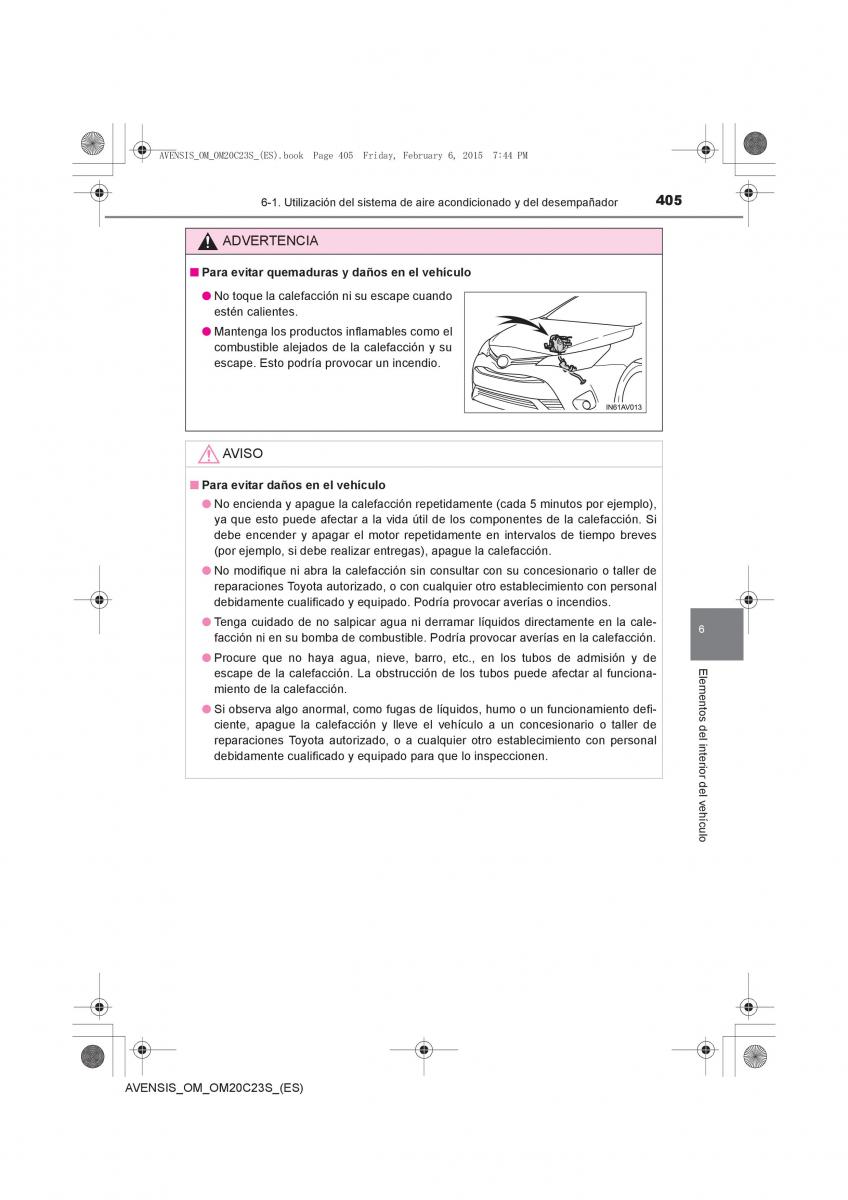 Toyota Avensis IV 4 manual del propietario / page 405