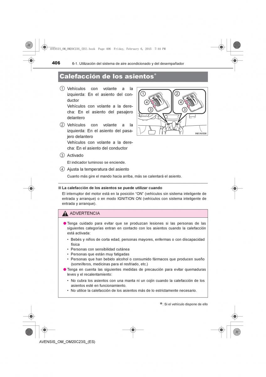 Toyota Avensis IV 4 manual del propietario / page 406