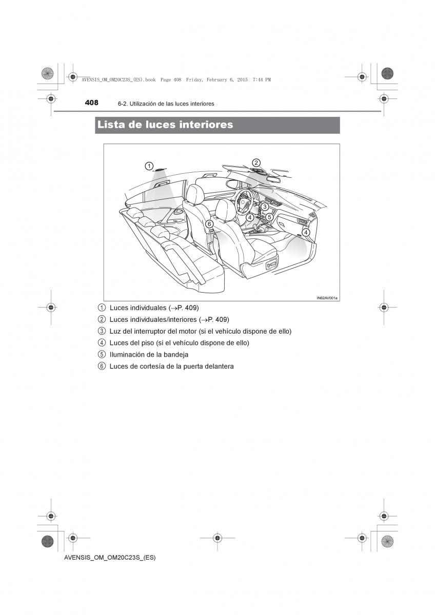 Toyota Avensis IV 4 manual del propietario / page 408