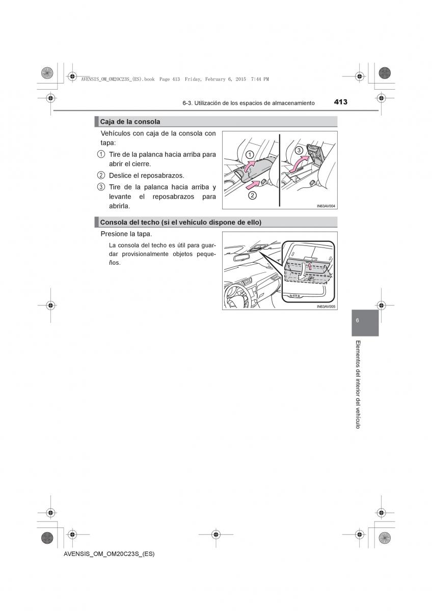 Toyota Avensis IV 4 manual del propietario / page 413