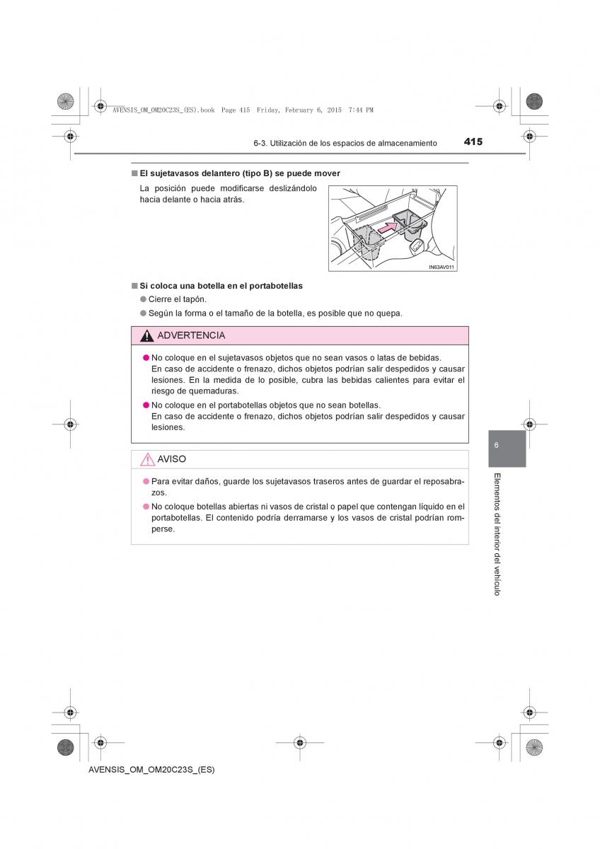 Toyota Avensis IV 4 manual del propietario / page 415