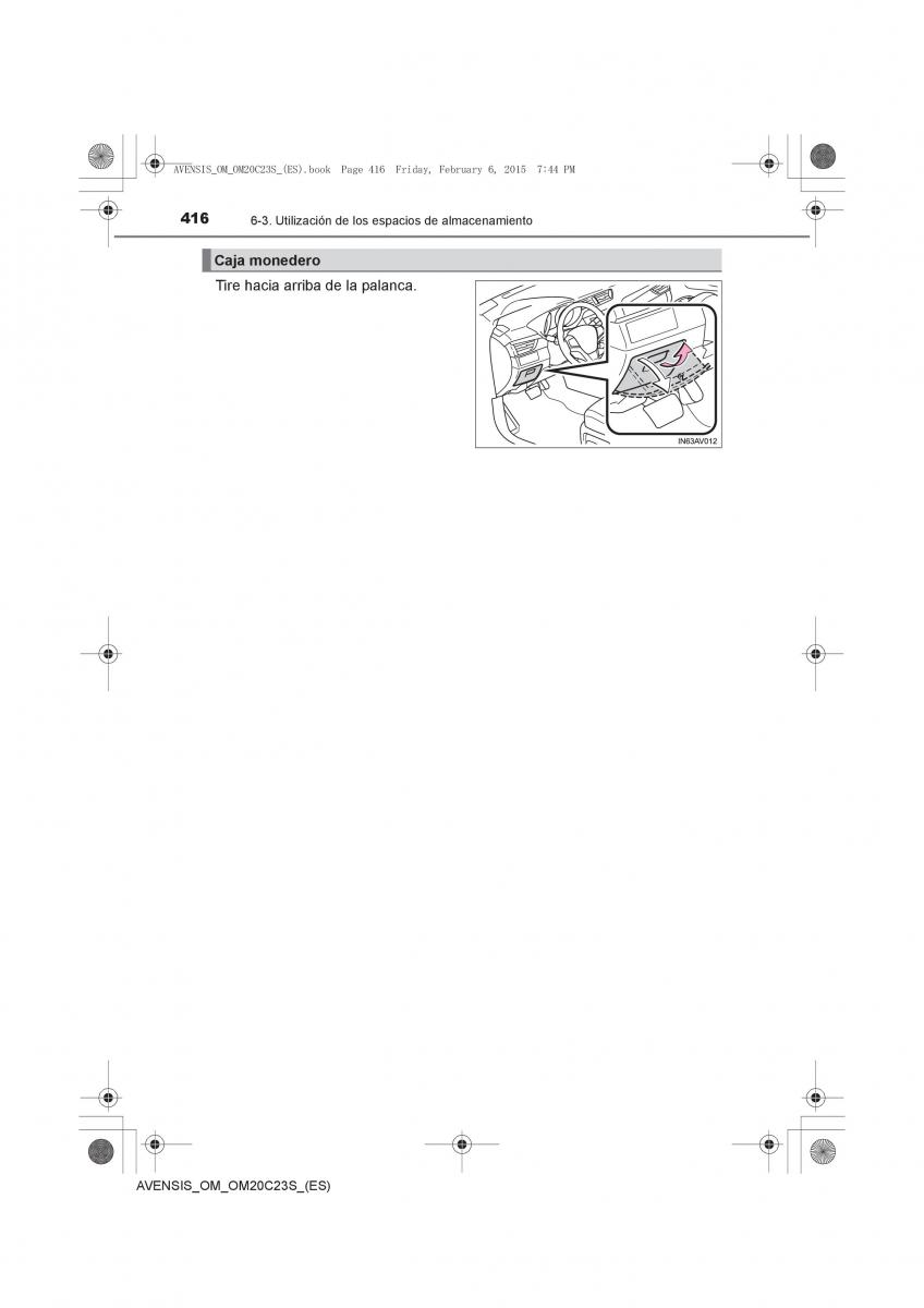 Toyota Avensis IV 4 manual del propietario / page 416