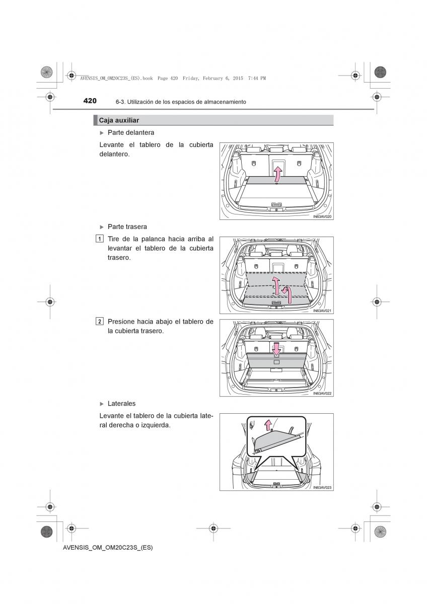 Toyota Avensis IV 4 manual del propietario / page 420