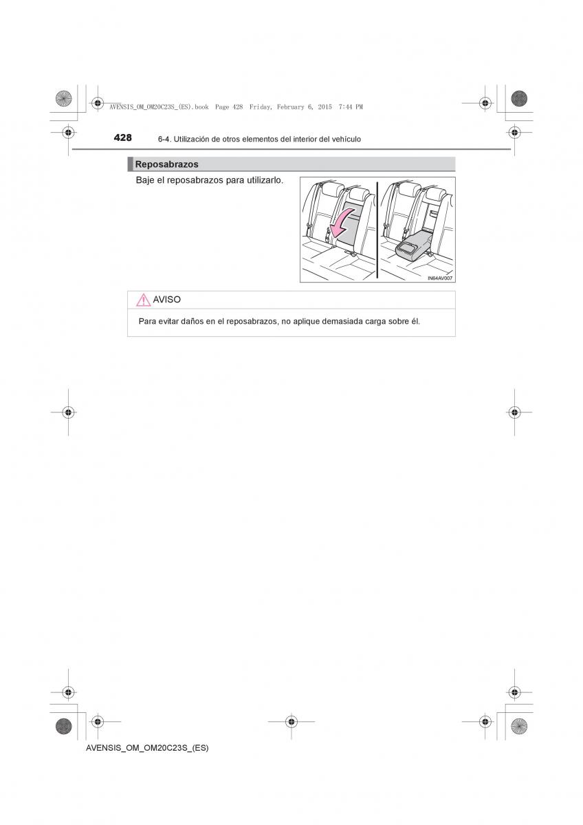 Toyota Avensis IV 4 manual del propietario / page 428