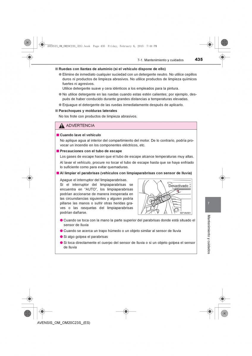 Toyota Avensis IV 4 manual del propietario / page 435