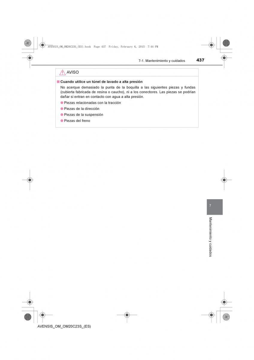 Toyota Avensis IV 4 manual del propietario / page 437