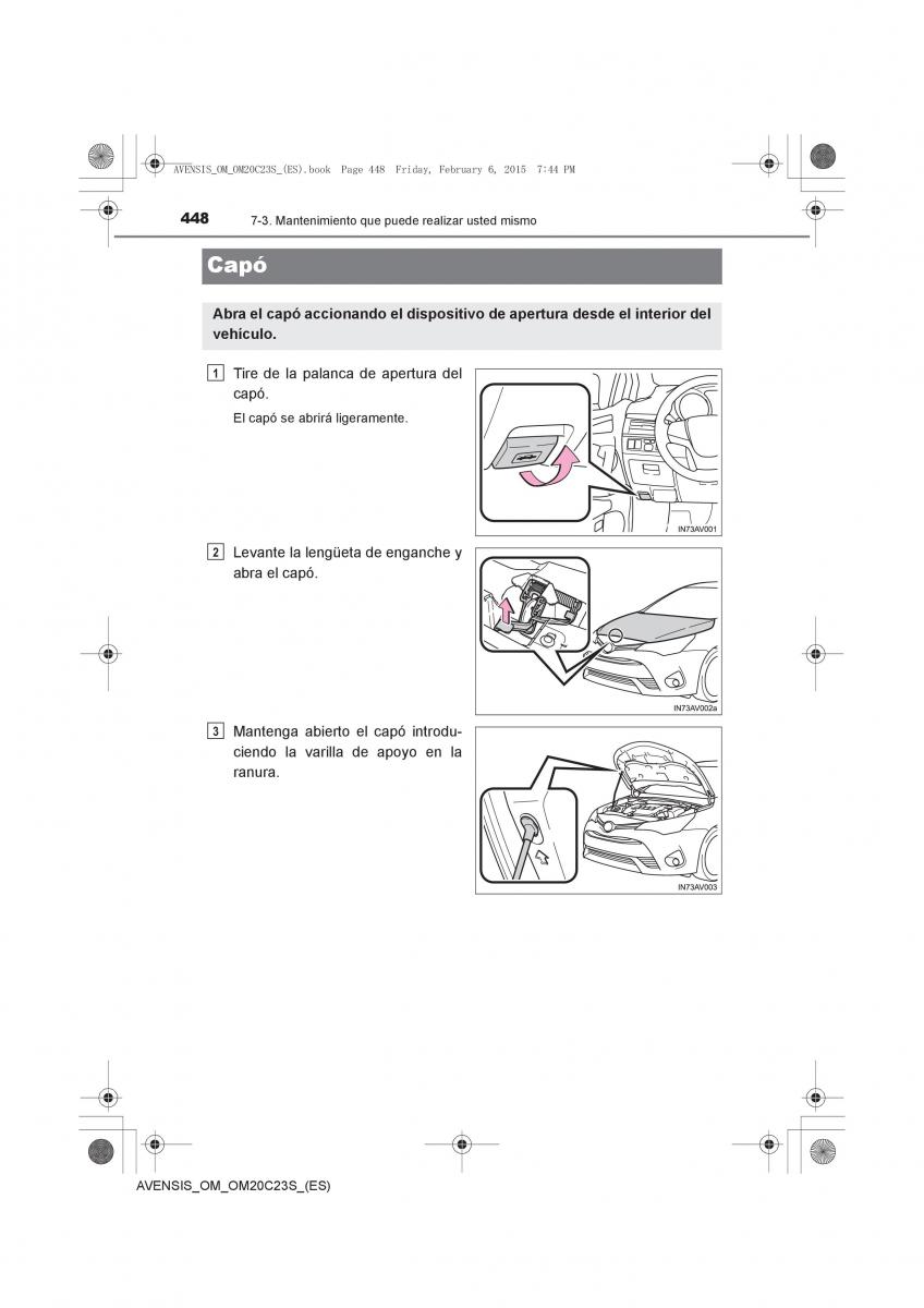 Toyota Avensis IV 4 manual del propietario / page 448