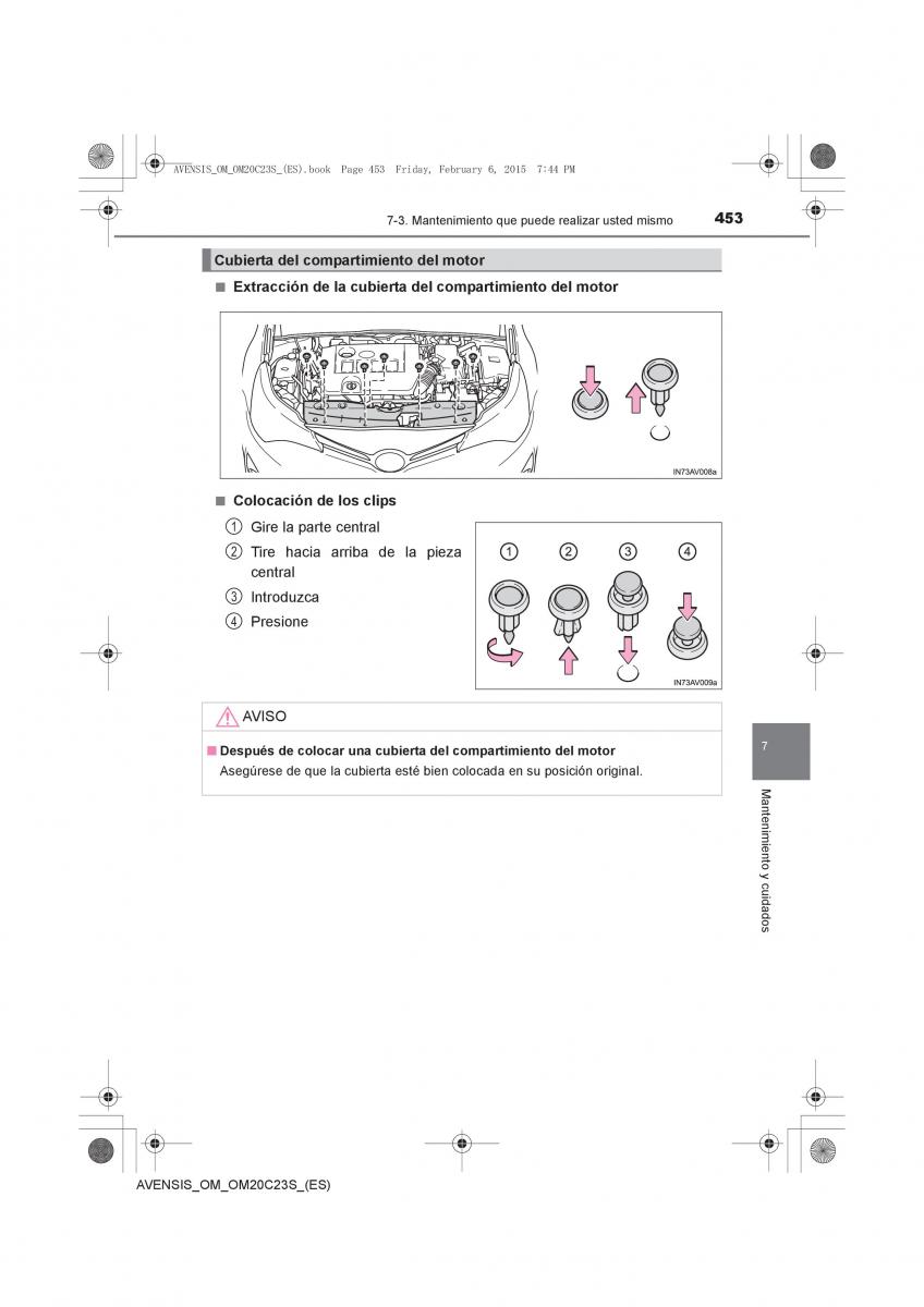 Toyota Avensis IV 4 manual del propietario / page 453