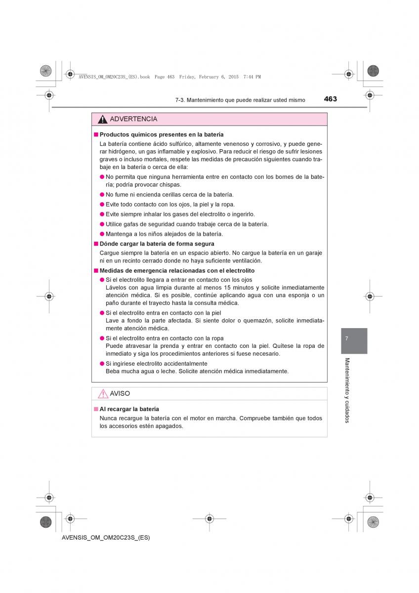 Toyota Avensis IV 4 manual del propietario / page 463