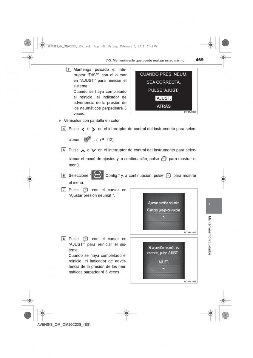 Toyota Avensis IV 4 manual del propietario / page 469