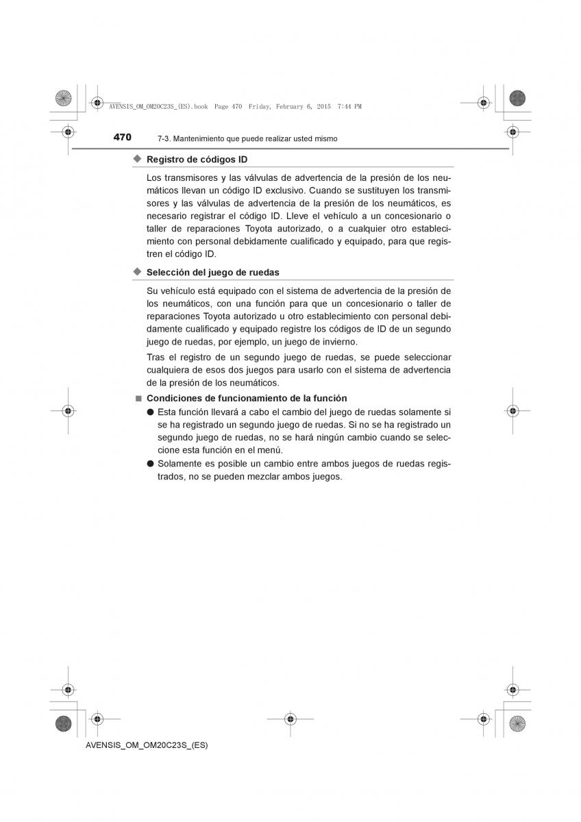 Toyota Avensis IV 4 manual del propietario / page 470