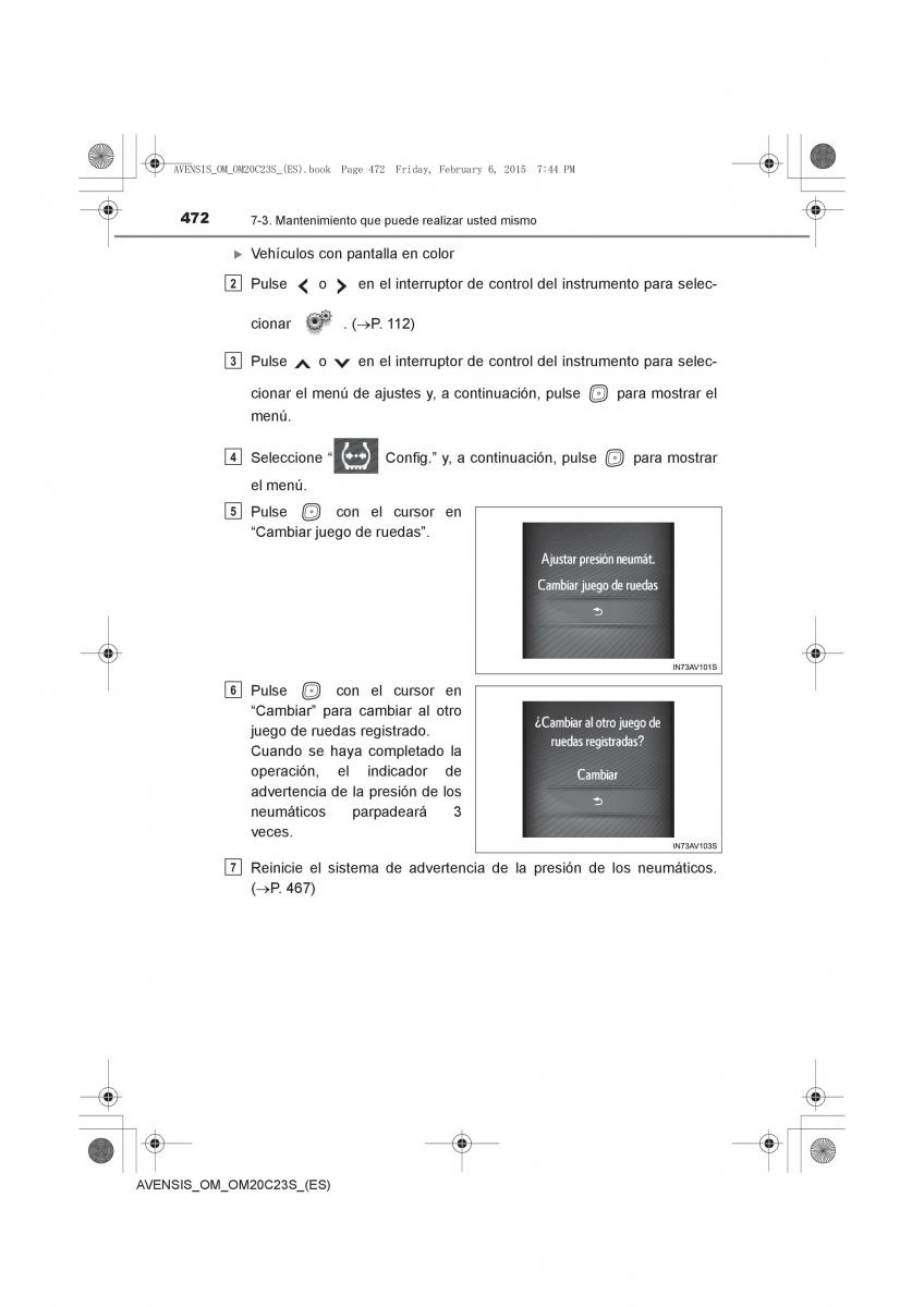 Toyota Avensis IV 4 manual del propietario / page 472