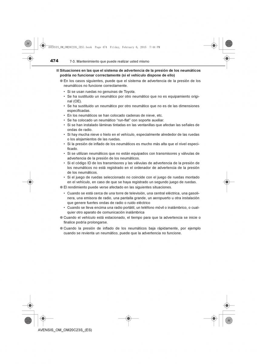 Toyota Avensis IV 4 manual del propietario / page 474