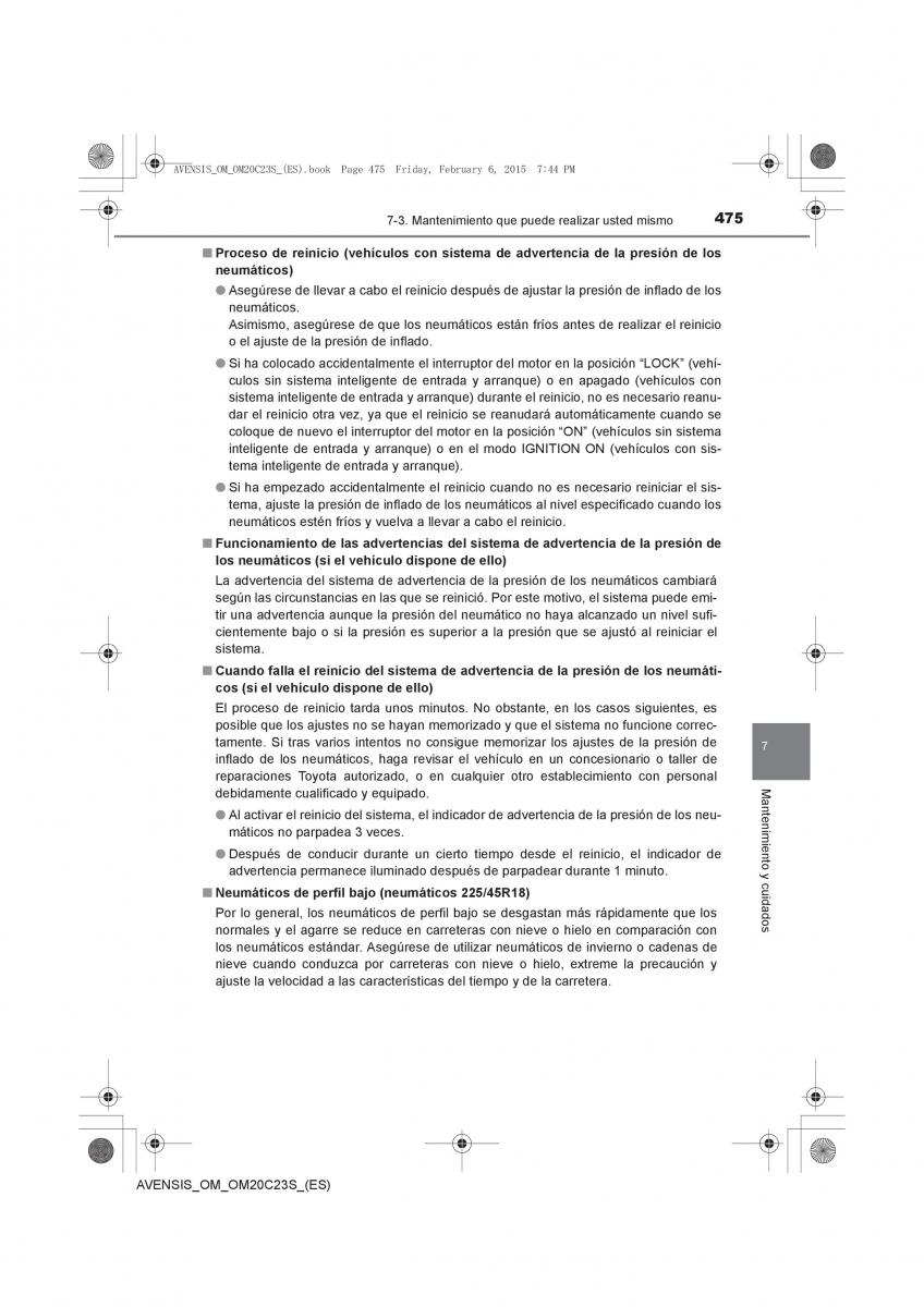 Toyota Avensis IV 4 manual del propietario / page 475