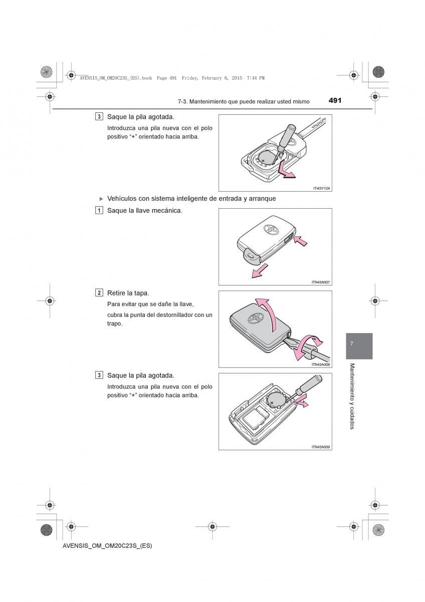 Toyota Avensis IV 4 manual del propietario / page 491