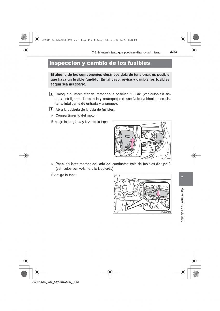 Toyota Avensis IV 4 manual del propietario / page 493