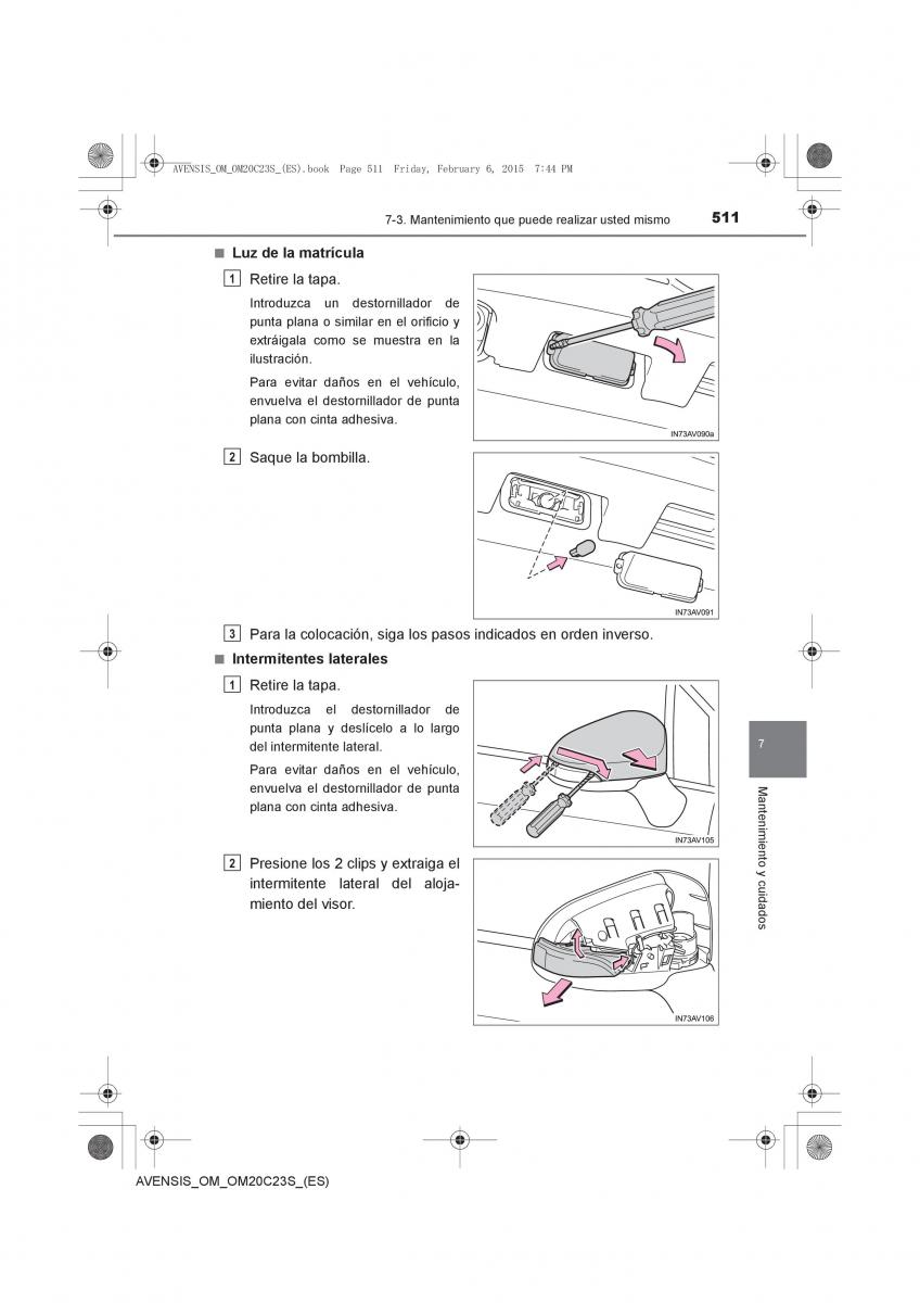 Toyota Avensis IV 4 manual del propietario / page 511