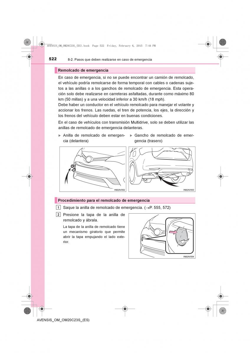 Toyota Avensis IV 4 manual del propietario / page 522