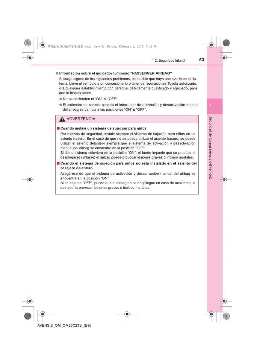 Toyota Avensis IV 4 manual del propietario / page 53