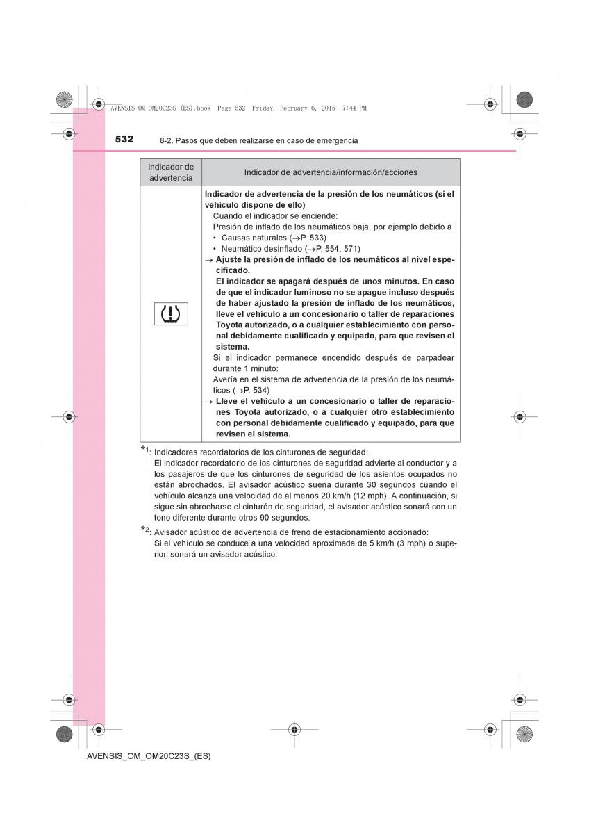 Toyota Avensis IV 4 manual del propietario / page 532