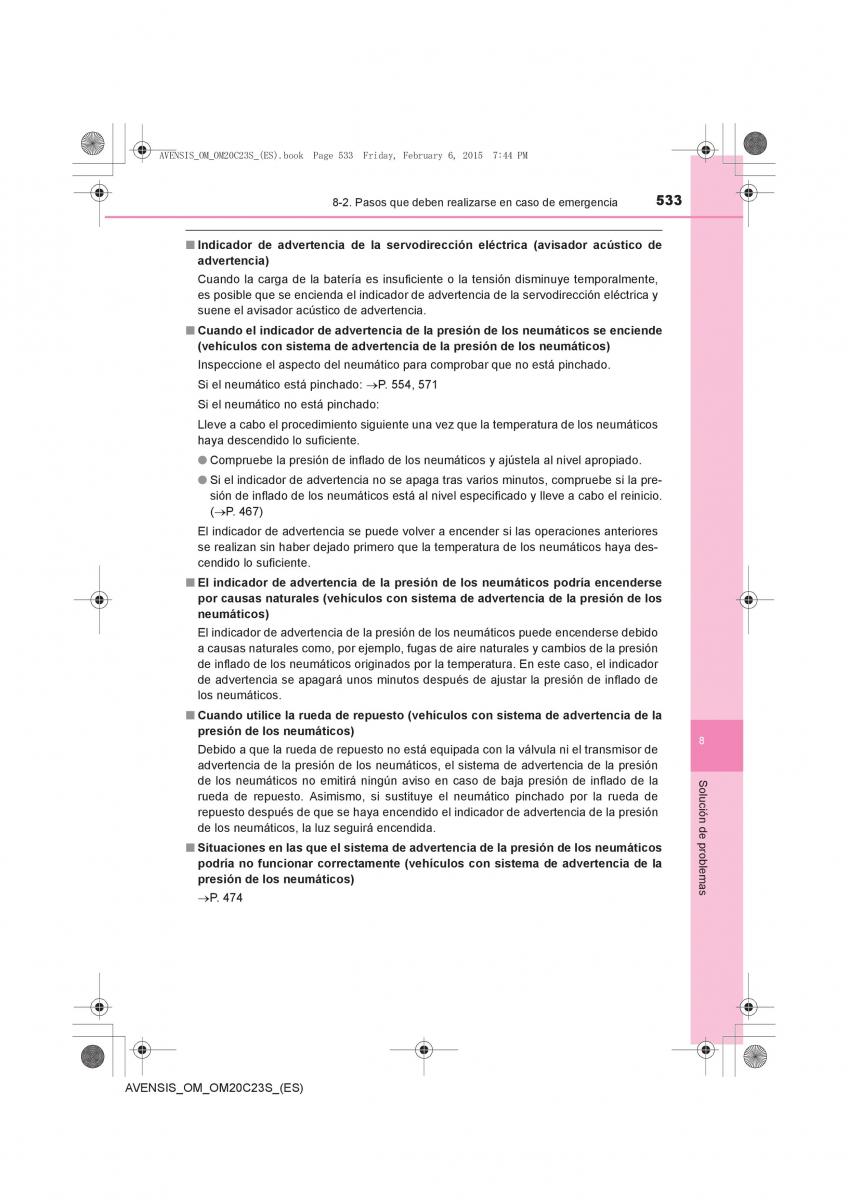 Toyota Avensis IV 4 manual del propietario / page 533