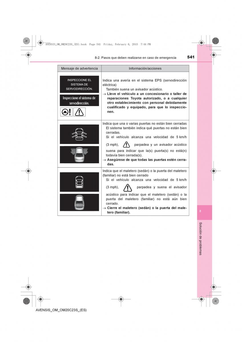 Toyota Avensis IV 4 manual del propietario / page 541