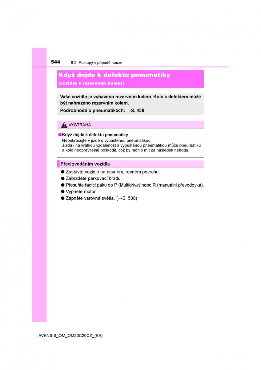 Toyota Avensis IV 4 navod k obsludze / page 544