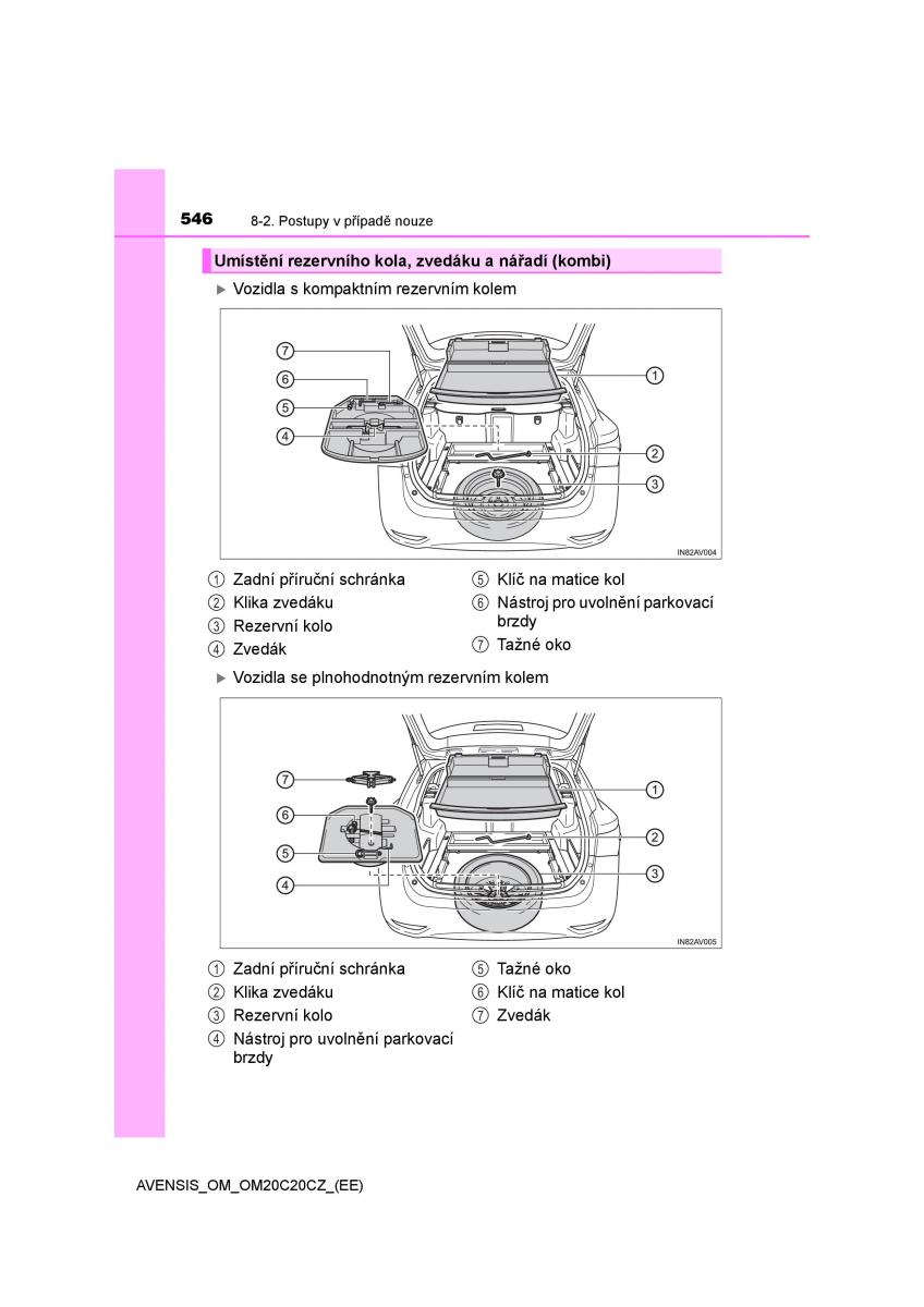 Toyota Avensis IV 4 navod k obsludze / page 546